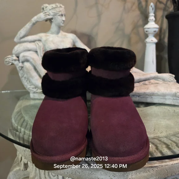Ugg Limited Edition Fluff Mini Boots Shearling Fur Designer Fur Wool #186 - Picture 10 of 15
